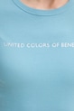 United Colors of Benetton t-shirt bawełniany 3GA8E16A2 niebieski