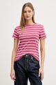 United Colors of Benetton t-shirt damski bawełniany różowy 339PD10BX