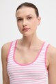 United Colors of Benetton top damski bawełniany różowy 339PDH018