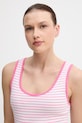 United Colors of Benetton top damski bawełniany różowy 339PDH018