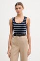 United Colors of Benetton top damski bawełniany granatowy 339PDH018