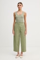 United Colors of Benetton top damski bawełniany 339PDH018 zielony SS26