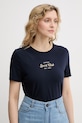 Odzież United Colors of Benetton t-shirt damski bawełniany z elastanem 3ECMD10C7 granatowy