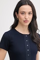 United Colors of Benetton t-shirt damski bawełniany z elastanem granatowy 3O4YD10CC