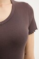 United Colors of Benetton Tričko dámské s bavlnou 3O4YD4028 hnědá