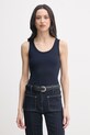 United Colors of Benetton top za žene od pamuka s elastanom mornarsko plava 3O4YDH01B