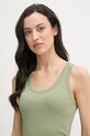 United Colors of Benetton top damski bawełniany z elastanem zielony 3O4YDH01B