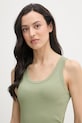 United Colors of Benetton top damski bawełniany z elastanem zielony 3O4YDH01B