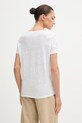 Odzież United Colors of Benetton T-shirt damski lniany 3TKED10D8 biały