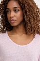 United Colors of Benetton T-shirt damski lniany różowy 3TKED10D8