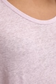 United Colors of Benetton T-shirt damski lniany 3TKED10D8 różowy