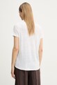 Odzież United Colors of Benetton t-shirt damski lniany 3TKEE1009 biały