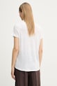 Odzież United Colors of Benetton t-shirt damski lniany 3TKEE1009 biały