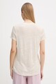 Odzież United Colors of Benetton t-shirt damski lniany 3TKEE1009 beżowy