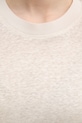 United Colors of Benetton t-shirt damski lniany 3TKEE1009 beżowy