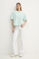 United Colors of Benetton t-shirt damski bawełniany 3WUPD10CI zielony SS26