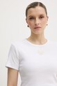 Pinko t-shirt damski bawełniany z elastanem biały 106815.A3AL