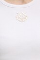 Pinko t-shirt damski bawełniany z elastanem 106815.A3AL biały