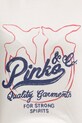 Pinko t-shirt damski bawełniany 106902.A3C2 beżowy
