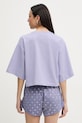 Odzież Pinko t-shirt damski bawełniany 106814.A3AM fioletowy