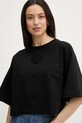 Pinko t-shirt damski bawełniany czarny 106814.A3AM