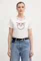 Pinko t-shirt damski bawełniany biały 107094.A3C7