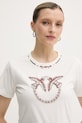 Pinko t-shirt damski bawełniany biały 107094.A3C7