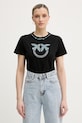 Pinko t-shirt damski bawełniany czarny 107094.A3C7