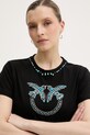 Pinko t-shirt damski bawełniany czarny 107094.A3C7