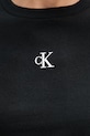 Calvin Klein Jeans t-shirt basic bawełniany z elastanem LV047AB213 czarny