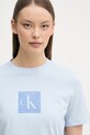 Calvin Klein Jeans t-shirt damski bawełniany niebieski LV047F819G