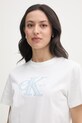 Calvin Klein Jeans osnovna kratka majica ženska bombažna bela LV047F829G