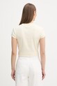 Odzież Calvin Klein Jeans crop top damski bawełniany z elastanem LV047F833G beżowy