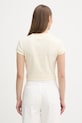 Abbigliamento Calvin Klein Jeans crop top da donna in cotone con elastan LV047F833G beige