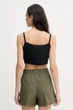 Oblačila Calvin Klein Jeans crop top ženski bombažni z elastanom LV047F221G črna