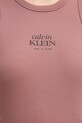 Calvin Klein Jeans top damski z bawełną LV047F239G brązowy