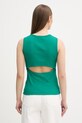 Oblečenie Calvin Klein Jeans top dámsky bavlnený s elastanom LV047F246G zelená