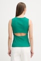 Odzież Calvin Klein Jeans top damski bawełniany z elastanem LV047F246G zielony