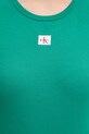 Calvin Klein Jeans top dámsky bavlnený s elastanom LV047F246G zelená