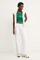 Calvin Klein Jeans top damski LV047F816G zielony SS26