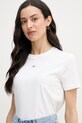 Calvin Klein Jeans T-shirt damski bawełniany beżowy LV047F227G