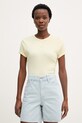 Calvin Klein Jeans tričko dámske s bavlnou žltá LV047F233G