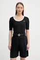 Calvin Klein Jeans t-shirt da donna in cotone con elastan nero LV047F247G