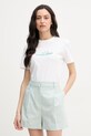 Calvin Klein Jeans kratka majica ženska bombažna bela LV047F810G