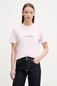 Calvin Klein Jeans t-shirt da donna in cotone rosa LV047F810G