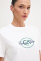 Calvin Klein Jeans T-shirt damski bawełniany beżowy LV047F811G