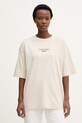 Calvin Klein Jeans T-shirt γυναικείο βαμβακερό μπεζ LV047F812G
