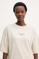 Calvin Klein Jeans T-shirt γυναικείο βαμβακερό μπεζ LV047F812G