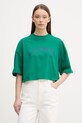 Calvin Klein Jeans majica za žene od pamuka zelena LV047F813G