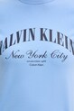 Calvin Klein Jeans T-shirt damski bawełniany z elastanem LV047F815G niebieski